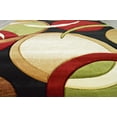 thumbnail image 5 of PREMIUM 3D Effect Hand Carved Thick Modern Contemporary Abstract Area Rug Design 1062 Black 5'3''x7'6'', 5 of 10