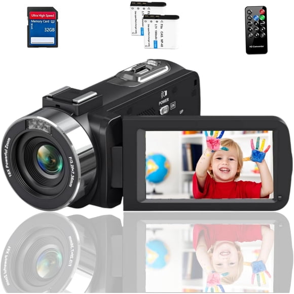Cámara de video Yuejewlry 4K 48MP 30FPS 3.0" 32GB SD