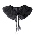thumbnail image 1 of Elegant Self Tie Decorative False Collar Shawl Ladies Sweater Dress Clothes Sewing Petal Collar DIY Shawl False Collar White, 1 of 5