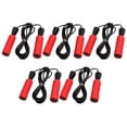 thumbnail image 1 of EeaseCA 1 Bag 5pcs Skip Rope With Sponge Handle Students Jump Rope Bearing Skipping Ropes Gym Workout Equipment (Red), 1 of 8