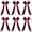 6PC-Red, variant on Burgundy Chair Sashes Christmas Red Chair Bows for Chairs 29.5"x19.7" Elastic Burgundy Velvet Sashes Chairs Bows for Christmas Banquet Home Wedding Events Holiday Event Decor Banquets Party