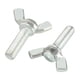 thumbnail image 2 of Tornillo mariposa con ala Uxcell M6x20mm galvanizado de acero al carbono, paquete de 10, 2 of 5