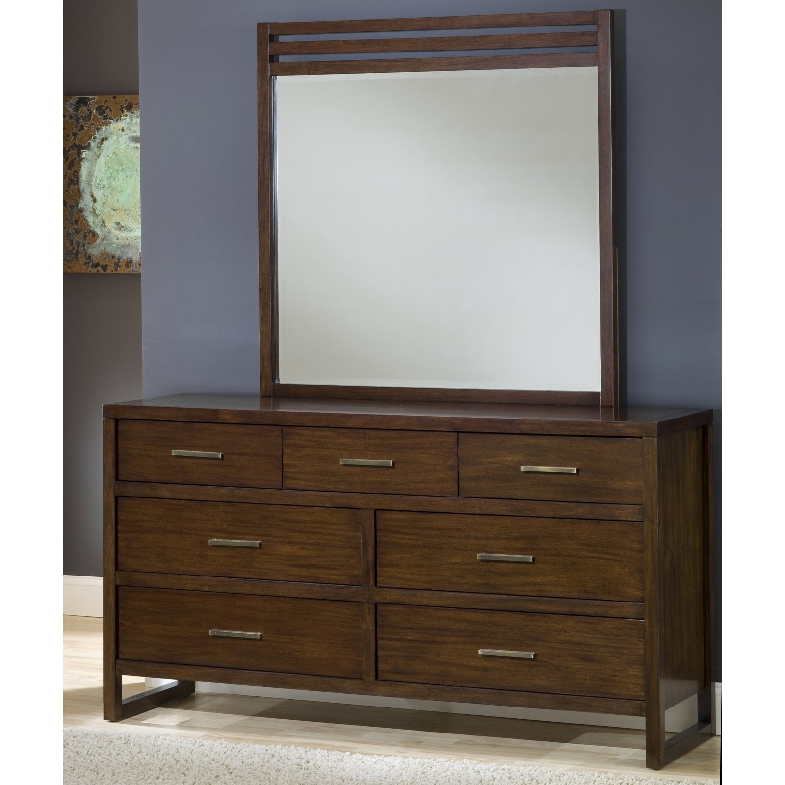 Modus Furniture Uptown 7Drawer Dresser, Truffle