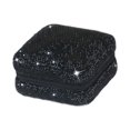 thumbnail image 3 of Joyero Yinane Con Diamantes de imitación organizador de collares y pendientes negro, 3 of 5