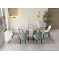 thumbnail image 6 of Montary Brand 71" Pandora Color Sintered Stone Rectangle Dining Table With 6 pcs Chairs, 6 of 7
