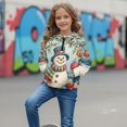 thumbnail image 3 of Xixirimido Snowman Christmas Decor Pattern Kids Half Zip Hoodies for Girls 3D Graphic Hooded Sweatshirt Zipper Long Sleeve Pullover Top with Pockets Size 9-10, 3 of 7