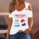 thumbnail image 2 of Tops de Hombro Frío para las Mujeres Día de la Independencia Impreso Fuera Del Hombro Blusa con Cuello en V, Fuera Del Hombro de las Mujeres, 2 of 4