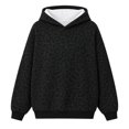 thumbnail image 4 of AWZXDE Hoodie For Women Leopard Print Long Sleeve Pullover Hoodie With Front Kangaroo Pocket Loose Casual Daily Sweatshirt Top, 4 of 5