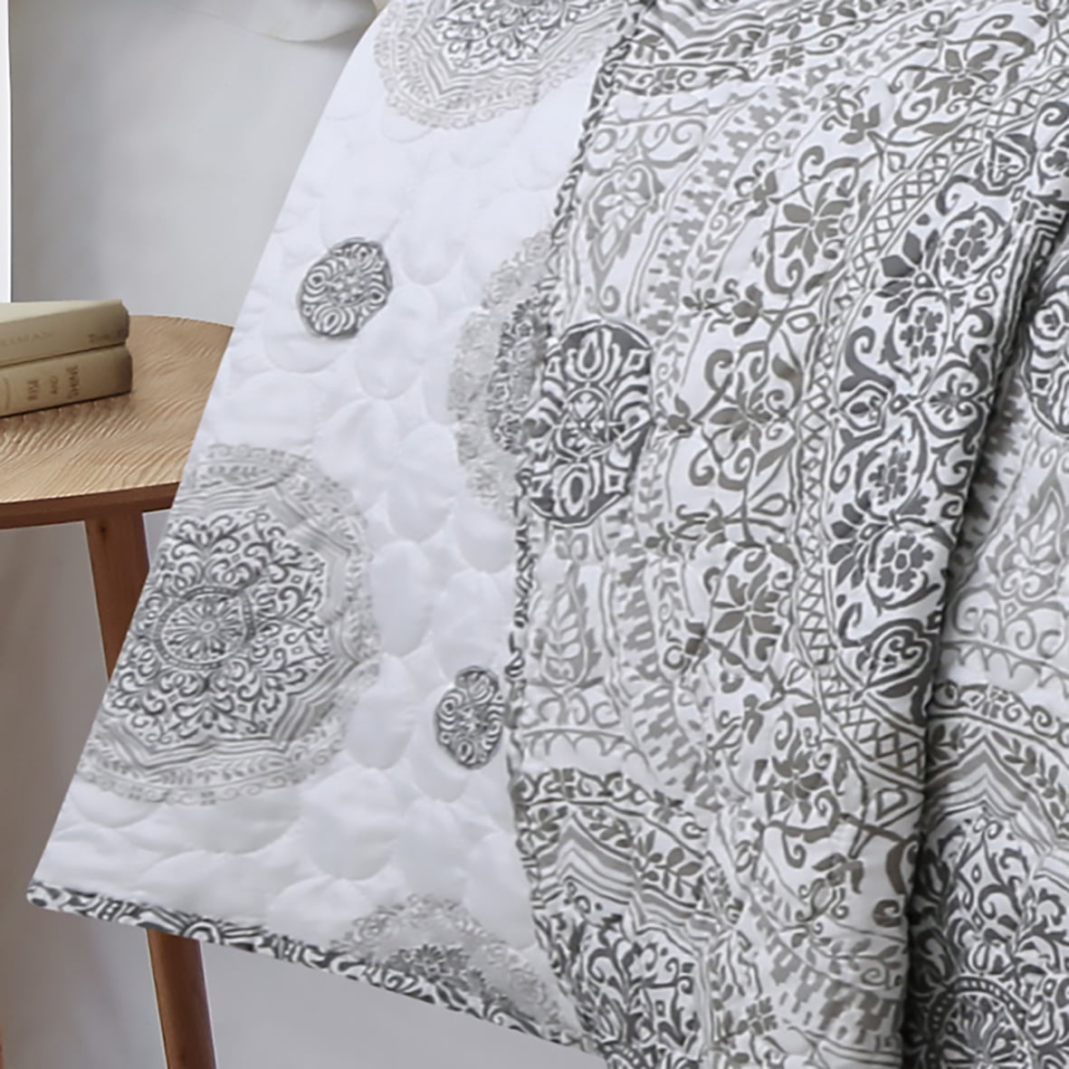 Harley Grey 3-piece Quilt Set King