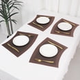 thumbnail image 7 of Unique Bargains Set of 8 Placemats Washable Heat Resistant Table Placemats Brown 18x13in, 7 of 7
