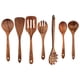 thumbnail image 1 of Kitchen aid Natural Teak Kitchen Utensil Set - Comfort Grip Cooking Spoon, Wooden Spoon For Cooking - Wooden Utensil Set For Cooking, Teak Non-Stick Kitchen Cookware, 1 of 5