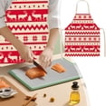 thumbnail image 2 of Luoshdecor Winter Apron,Plaid Elk Tree Apron for Adult Christmas Aprons with Strap for Kitchen Party Cooking 26.8 in, 2 of 6