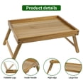 thumbnail image 4 of Bandeja de cama VaeFae de madera de acacia con patas plegables, 50 x 33 cm, 4 of 6
