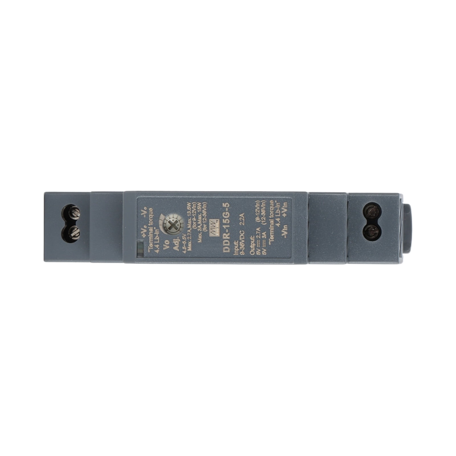 Feedannce 15W DIN Rail Mount DC-DC Converter, 5V 3A Output for Automation MEAN WELL DDR-15G-5