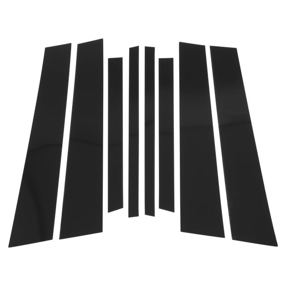 Unique Bargains Door Pillar Window Trim Anti Scratch Sticker Pillar Posts Door Outer Exterior Cover for BMW X3 2011-2017 Black 8 Pcs