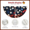thumbnail image 3 of Sikiie Red Blue White Stars Christmas Tree Skirt, Christmas Tree Decorations, Christmas Decor, Tree Mat Decoration(30-48IN)-30", 3 of 6