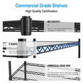 thumbnail image 3 of Miniyam NSF Wire Shelving Unit, 6 Tier 6000lbs Adjustable Storage Rack with Wheels for Commercial Grade Utility Steel Storage Rack, Black, 3 of 7
