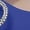 Blue, variant on Women's Rhinestone Bows Ballet Flats Closed Toe Slip On Low Thick Heels Comfy Dance Walking Satin Shoes Red