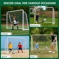 thumbnail image 7 of MOPHOTO Soccer Goals for Backyard,8"x6"White Foldable Practice Training Goals,Steel Portable Soccer Training Equipment,Moveable Weatherproof for Adults Youth Outdoor, 7 of 7