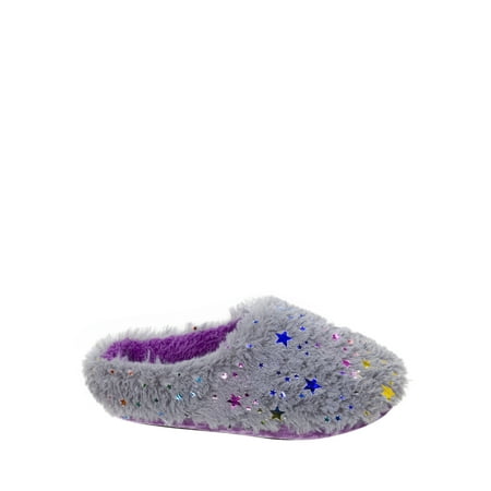 Dearfoams Girl's Star Pile Clog Slippers