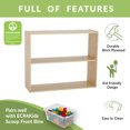 thumbnail image 4 of ECR4Kids Birch 2-Shelf Open Storage Cabinet, Wood Classroom & Home Storage Solution for Kids, 30" H, 4 of 6