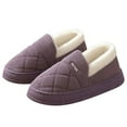 thumbnail image 3 of eczipvz Women's Fuzzy Memory Foam Slippers Size 8-12 Closed Back Slippers Knit Fleece Lined House Shoes for Women (Purple,11), 3 of 6