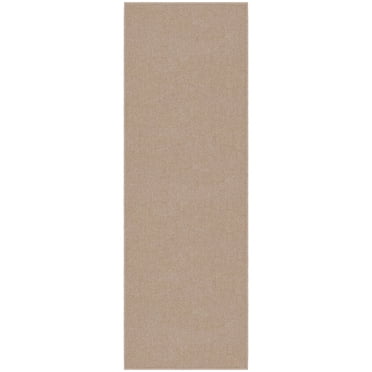 Ottomanson Non-Slip Hallway Runner Rug 20" x 59" Stain-Resistant Low Pile Carpet for Kitchen, Beige