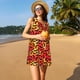 thumbnail image 3 of Easygdp Flying Black Bat para Vestido Transpirable de Mujer, Vestido Suelto de Manga Corta con Pliegues y Bolsillos para el Verano, 3 of 7