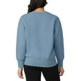 thumbnail image 3 of FILA Women's Chest Logo Cotton Blend Active Crewneck Sweatshirt Top-Blue / 2X, 3 of 5