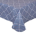 thumbnail image 3 of Contemporary Home Living Grid Panel Rectangular Vinyl Tablecloth - 84" - Nautical Blue and White, 3 of 4