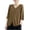 Brown, variant on Women's Summer Cardigan Boxy Fit Short Sleeve V Neck Button Down Lightweight Sweater for Plus Size Casual Wear