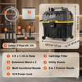 thumbnail image 4 of 3 in 1portable 4 Gallon wet & dry Vacuum with 5 Peak HP and Blowing Feature, 4 of 5