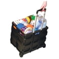 thumbnail image 3 of Rolling Crate - Foldable Plastic Utility Cart with Wheels, Telescoping Handle - 80lbs Capacity - Easy Assembly, Portable Storage for Home, Garage, and Travel, 3 of 3