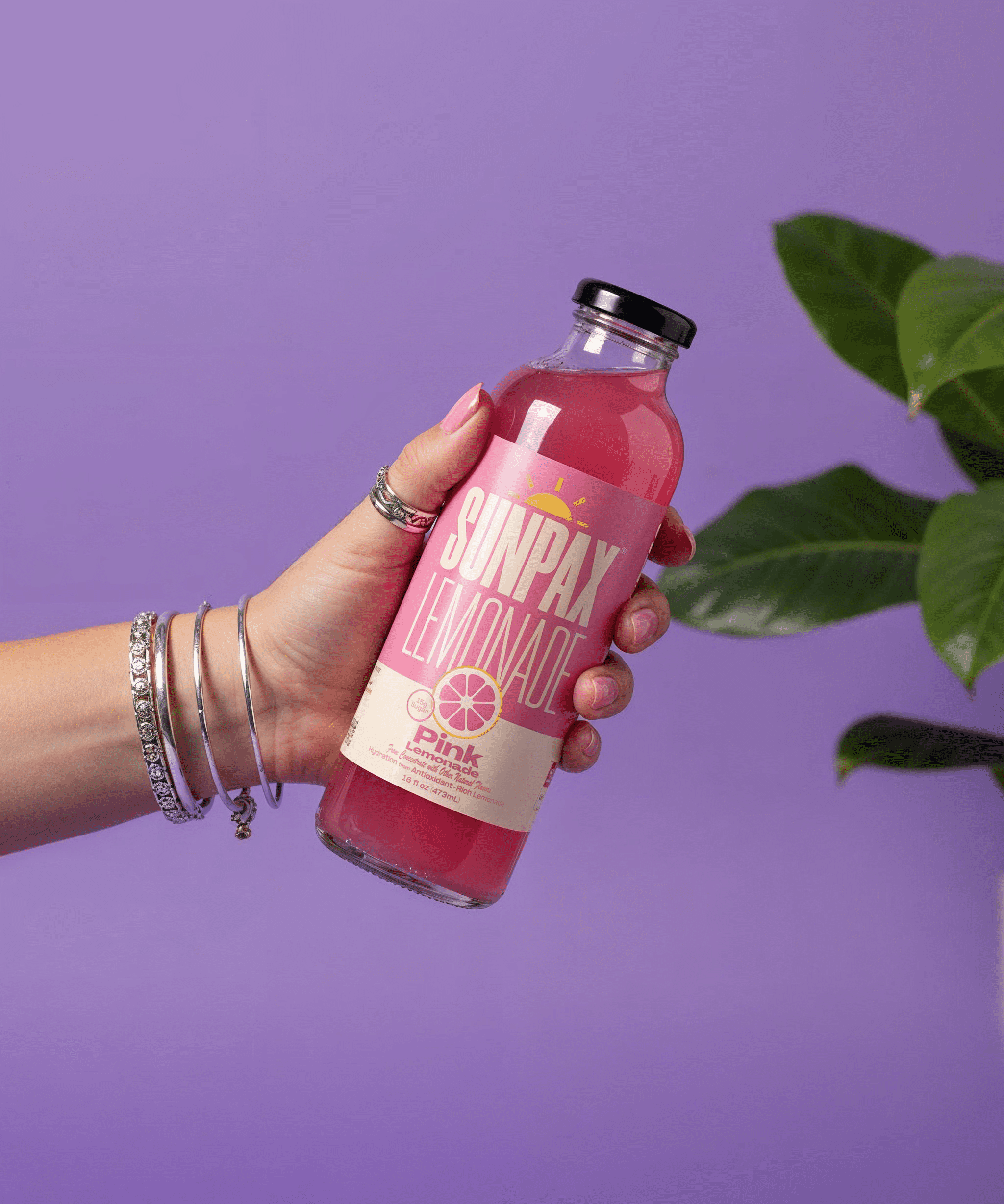 Sunpax Non GMO, All Natural Juice, Pink Lemonade, 16 fl oz