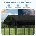thumbnail image 3 of Outdoor Dog Kennel Cover 8'x4', DOMIPET Waterproof UV-Resistant Cover, Top Cover for Multiple Brands of Dog Kennels, 3 of 7