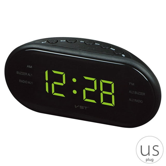 MesaSe Horloge LED AM/FM Réveil Électronique de Bureau Radio de Table Numérique Cadeau Fournitures pour la Maison et le Bureau Prise US