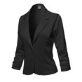 thumbnail image 1 of FashionOutfit Women's Casual Solid One Button Classic Blazer Jacket - Made in USA, 1 of 1