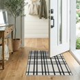 thumbnail image 2 of ODIKA Layering Striped Farmhouse Plaid Windowpane Grid Stripe Panels Non-Slip Low Profile for Hallway, Study Room, Playroom, 2 of 7
