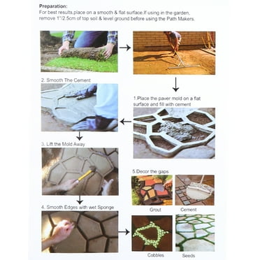 Maker,Stone Paver Diy Reusable Concrete Maker Molder Reusable Paver Diy Reusable Brick Pather Concrete Ent Stone Mewmewcat