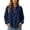 *Navy, variant on VBVC Women's Quarter Zip Stand Collar Sweatshirt , Ladies' Drop Shoulder Pullover Top , Casual Long Sleeve Shirts For Women,Army Green,S-2XL