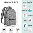 thumbnail image 6 of Black and White Checkered Backpack for School,Cute School Bag,Schoolbag with Adjustable Shoulder Straps & Padded Back,15.3"x11"x7.1"., 6 of 6