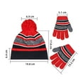 thumbnail image 4 of Promotion!Toddler Boys Girls Winter Hat,Kid’s Knitted Stripe Hat Snow Gloves for Toddlers 2 Pc Set Warm Pom-Pom Beanie with Accessories 4-10 Years, 4 of 7