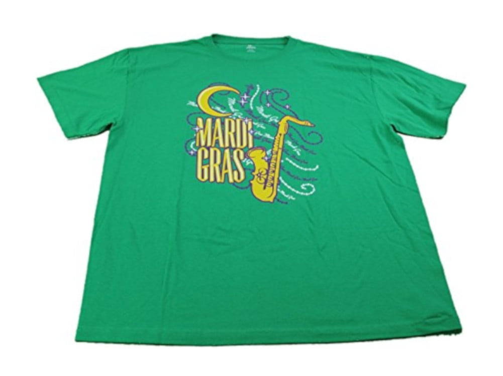 Knights Apparel Unisex Size Large "Mardi Gras" Graphic Crew Neck T