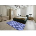 thumbnail image 5 of Ahgly Company Machine Washable Indoor Square Transitional Sky Blue Area Rugs, 6' Square, 5 of 7