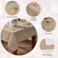 thumbnail image 5 of Black Khaki Table Cloth Waterproof Tablecloths, Spring Flora Tablecloth Dining Table Cover for Kitchen Party Tabletop Outdoor, Rectangle Tablecloth 60x102 Inch, 5 of 9