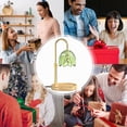 thumbnail image 2 of BEEPRINCESS Candle Warmer Lamp, 2/4/8H Timer, Dimmable, Adjustable Height, Green Glass Shade, 2 Bulbs, 2 of 7