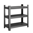 thumbnail image 5 of 3 Tier Metal Shelving Unit, Adjustable Storage Rack for Garage, Kitchen, Office, Laundry Room, Black, Easy Assembly, 5 of 7