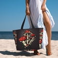 thumbnail image 6 of Sigee Red Mushrooms Print Extra Large Waterproof Beach Travel Bag with Zipper - Durable and Versatile for Vacation, Gym, and Daily Use, 6 of 7