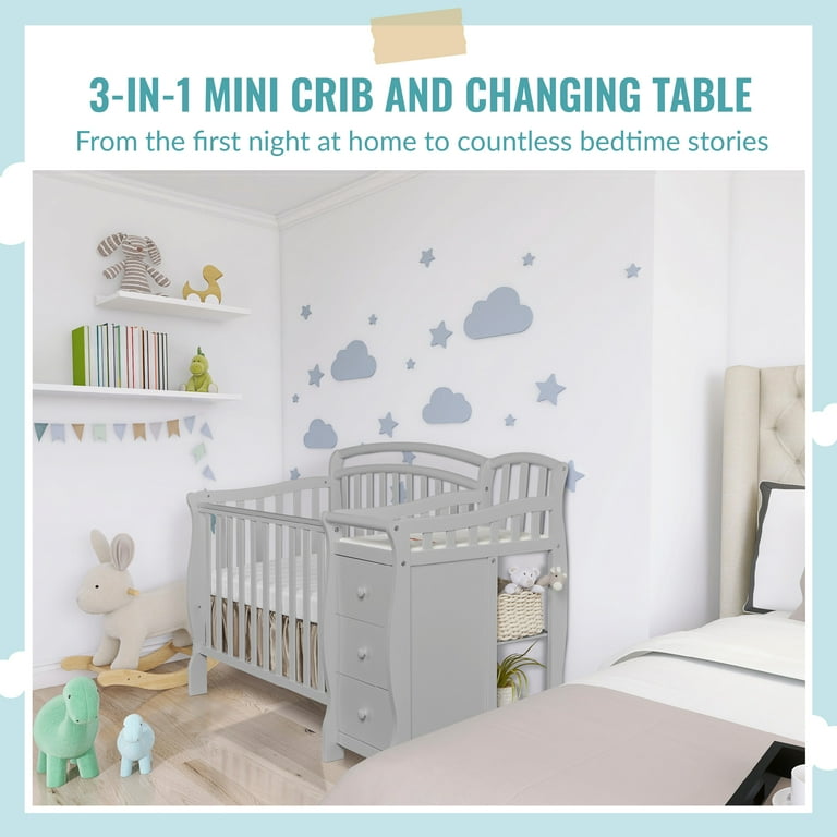 Upgrade Your Nursery: Mini Crib With Changing Table for Ultimate Convenience