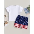 thumbnail image 4 of Bagilaanoe 4th of July Clothes for Toddler Baby Boys Short Sleeve Print T-shirt Tops + Shorts 3M 6M 12M 18M 24M 3T Kids Independence Day Outfits 2pcs Short Pants Set, 4 of 8